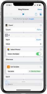 Handling missing input in Shortcuts